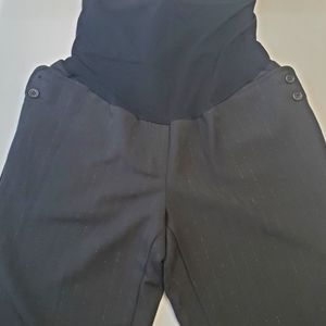 Motherhood Maternity Black Pull On Wide Leg Black Dress Trousers Pants M